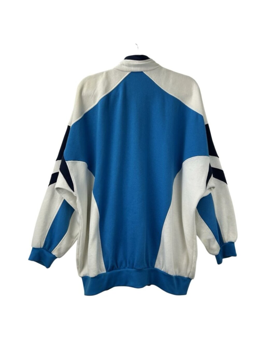 Vintage 90s Adidas Color Block Sweater Men’s XL Blue White Full Zip Sportswear - Picture 2 of 16